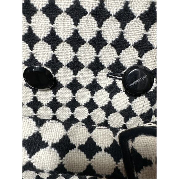 Sharagano Wool Blend Belted Peacoat Jacket Size 12 Structured Office Old Money - Picture 7 of 12